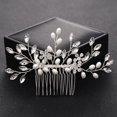 thumbnail image 5 of Peineta de boda, joyería para la cabeza, pinzas para el pelo de novia, tocado de cristal para mujer, tiaras, accesorios para el cabello de novia, adornos para el cabello para mujer SL, 5 of 5