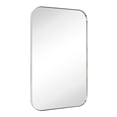 thumbnail image 2 of Mid-Century Modern Chic Metal Rounded Wall Mirrors 24'' x 36'' - Brushed Nickel, 2 of 5