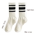 thumbnail image 2 of CUZIBR Wool Socks Striped Geometry Printing Colorful Knitted Leisure Soft Boat Socks Solid Color Stylish Crew Sock Soft Comfy Dailywear,Green,One Size, 2 of 3