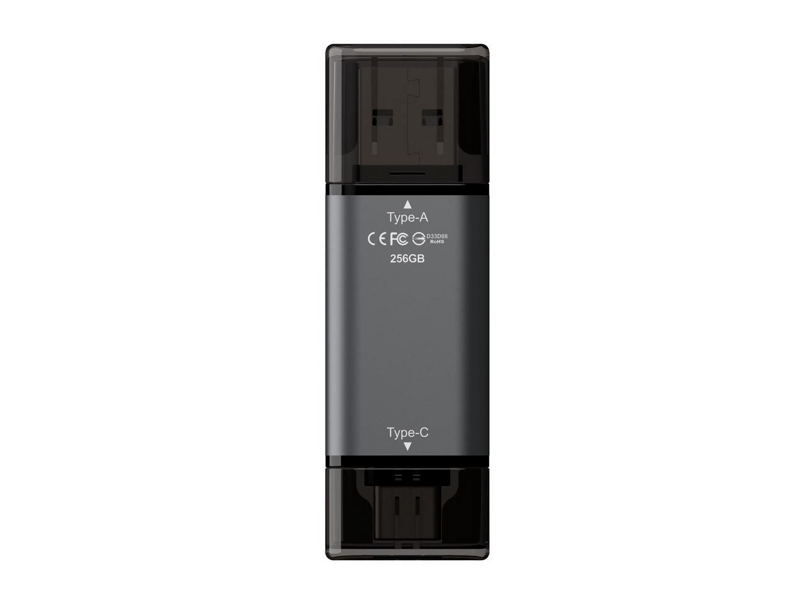 Team 256GB X1 USB 3.2 Gen1 2-in-1 Type-A and Type-C Flash Drives, Speed Up to 100MB/s (TX13256GB01)
