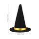 thumbnail image 2 of GAXIRE 8 mini sombreros de bruja negros hechos a mano, fundas de fieltro para botellas de vino, decoración para Halloween, accesorios para el cabello, manualidades., 2 of 4