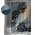 thumbnail image 3 of 54x78 Inch Shower Curtain Decorative Gray Marble Bathtub Bath Curtains Fabric Waterproof Bathroom Decor Abstract Modern Ink Painting Ombre Small Stall Shower Curtain Set with 12 Hooks, 3 of 6