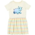 thumbnail image 3 of Inktastic Cute Baby Hippo Girls Toddler Dress, 3 of 5