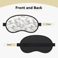 Easygdp Hand Drawn Rabbit Sleep Mask Silk Eye Mask for Sleeping