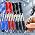 thumbnail image 2 of 16 Pcs Stylos à Encre Gel en Vrac Pointe Fine 0.5mm Pointe Métallique Stylos à Bille Rétractables avec Poignée en Caoutchouc pour Bureau Rentrée Scolaire, 2 of 7