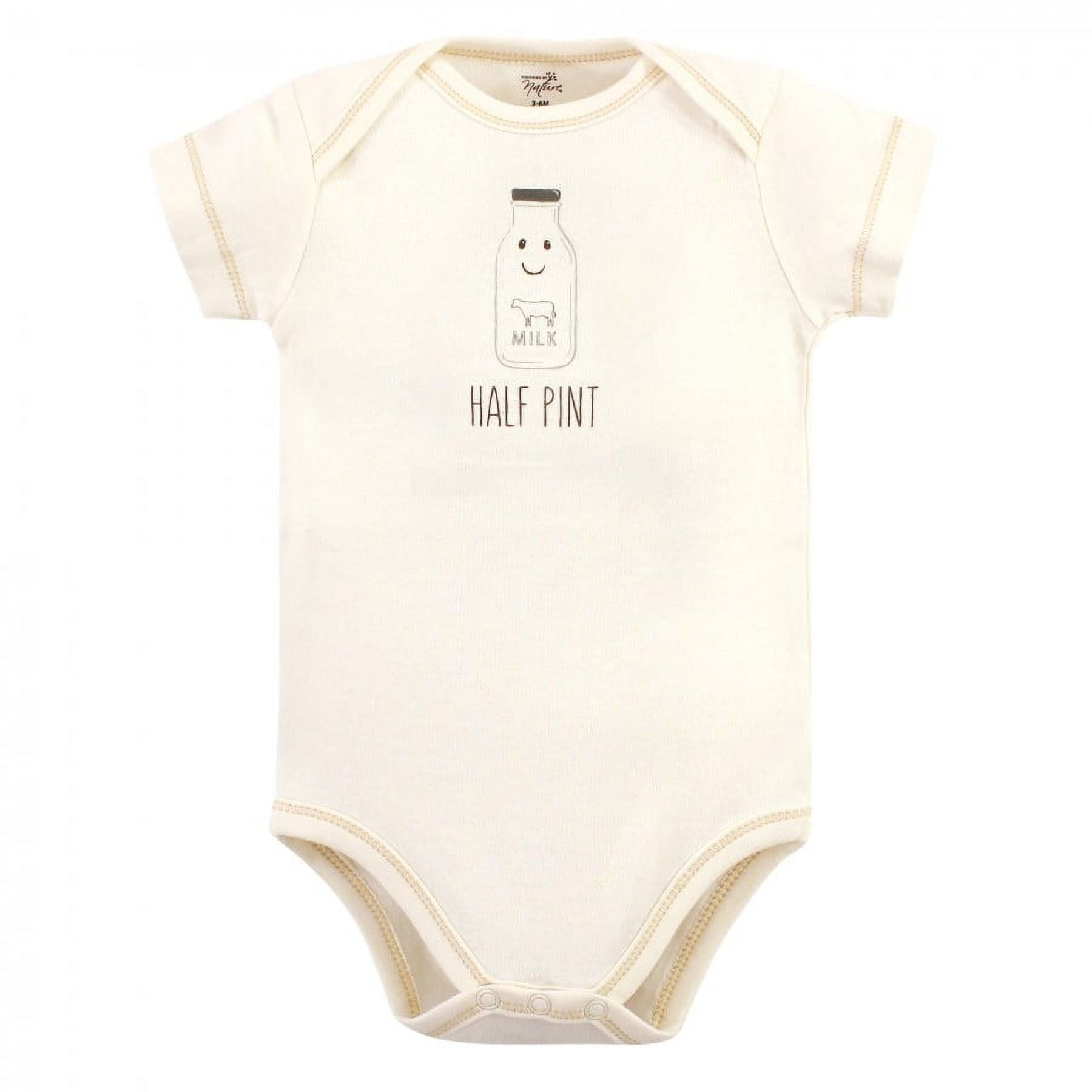 Touched by Nature Organic Cotton Bodysuits 5pk, Muffin, 9-12 Months