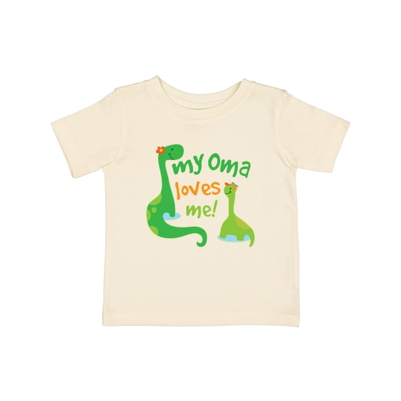 Inktastic My Oma Loves Me Dinosaur Boys Baby T-Shirt