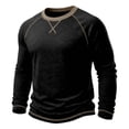 thumbnail image 4 of Men's Long Sleeve Crew Neck Pullover T Shirt Casual Fashion Solid Color Slim Fit Sports Tops Fall Winter Lightweight Soft Comfort Shirts, 4 of 8