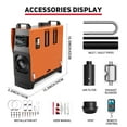 thumbnail image 4 of Rocita 12V 8KW Portable and Convenient Integrated Parking Diesel Air Heater All-in-one Single Hole with Remote Control LCD Monitor Orange, 4 of 8
