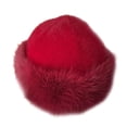 thumbnail image 1 of Gorro cálido de felpa sintética, lujoso y cálido para esquiar y para la nieve, ideal para mujeres y niñas que acampan. Rojo, 1 of 8