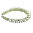 Tiny Faux Pearl Thin Hairband Black main image 0