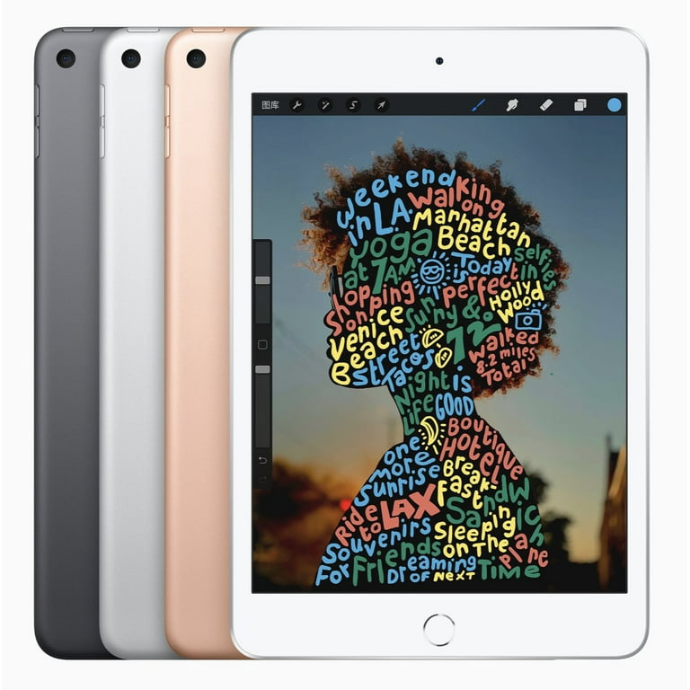 Apple iPad Mini 4 Wi-Fi, 7.9in Retina Display with 2048 x 1536 Resolution,  A8 Chip, Touch ID, FaceTime, Up to 10 Hours of Battery Life - 128GB - Space
