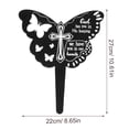 thumbnail image 4 of Outdoor Grave Marker Memorial Stake with Metal Bow Tie Design, Cemetery Flower Sign for Garden Decoration, 4 of 6