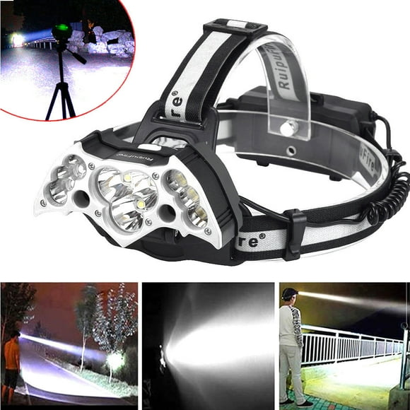 Pisexur 11X LED Rechargeable Headlamp Headlight Travel Torch on Clearance