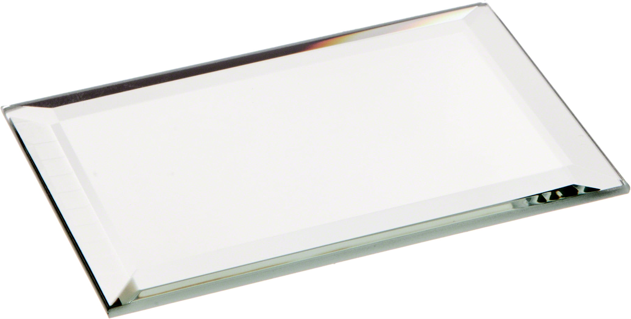 Pack of 24 1 inch x 2 inch Plymor Rectangle 3mm Beveled Glass Mirror