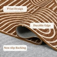 thumbnail image 4 of Garvee 8'x10' Modern Abstract Area Rug Rainbow Stripe Carpet, Washable Rugs Simple Style Home Decor Carpet with Non-Slip Backing Low Pile Floor Mat for Living Room Bedroom, Camel, 4 of 7