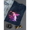 thumbnail image 3 of Hummingbird Neon Shaped T-Shirt Women -Image by Shutterstock, Female Large, 3 of 4