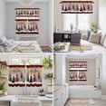 thumbnail image 6 of Christmas Tree Kitchen Curtains Sets for Windows 36 Inch Length, Xmas Tree Vintage Red Black Plaid Rod Pocket Window Treatments Tier Curtains and Valances Set for Bedroom/Bathroom, 6 of 8