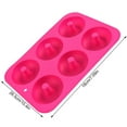 thumbnail image 4 of Toystoory Molde para rosquillas de 6 cavidades, bandeja antiadherente de silicona para hornear, resistente al calor, reutilizable, para hacer Type2 NO2, 4 of 6