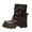 Brown, variant on Fold Over Riding Boots for Women Platform Lug Sole Fashion Wide Calf Slip on Round Toe Slouchy Mid Calf Booties
