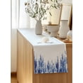 thumbnail image 5 of Table Runner 72 Inches Long for Kitchen Dining, Navy Blue Dresser Scarf Farmhouse, Dining Table Decorations for Wedding/Parties, Summer Botanical Leaves Watercolor 14 x 72 In, 5 of 8
