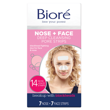 Biore Deep Cleansing Pore Strips Combo Pack, 14 (Best Blackhead Remover Scrub)