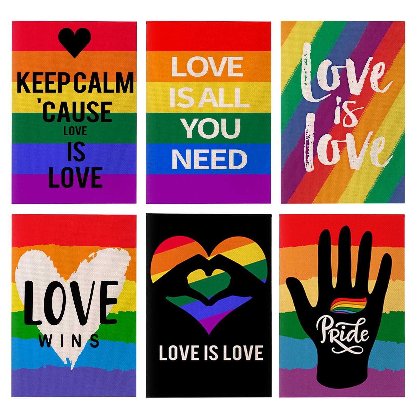 Love is Love Garden Pride FlagVertical Double Sided Flag for Gay