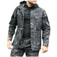 thumbnail image 3 of Aloohaidyvio Men's Camouflage Rain Jacket Waterproof Windbreaker Running Cycling Golf Hiking Gear Hood Lightweight Jacket, 3 of 5