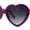 Purple Smoke, variant on Iconic Large Bubble Heart Shape Cute Plastic Sunglasses Red Smoke