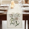 thumbnail image 3 of Vintage Floral 90 Inch Table Runner, Farmhouse Country Retro Flower Artwork Farmhouse Dresser Scarf Cotton & Linen Tablerunner for Dining/Kitchen Island/Holiday Party Décor 13" x 90", 3 of 9