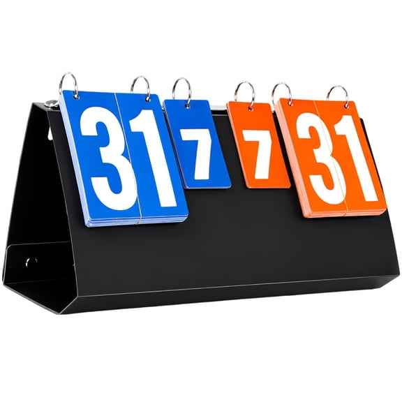 Flip Scoreboards, Portable Scoreboard Basketball Tabletop Scorekeeper with 6-Digit Display, Foldable Tennis Score Keeper and Pickleball Score Keeper for Volleyball Sports Events
