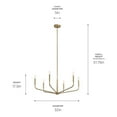 thumbnail image 6 of 52718CPZ Kichler Lighting Madden - 6 Light Chandelier-17.5 Inches Tall and 32 Inches Wide-Champagne Bronze Finish, 6 of 6