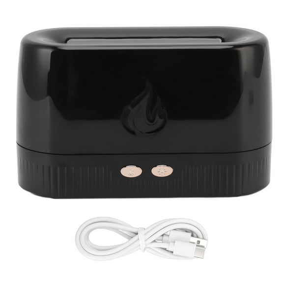 YUMILI Humidificateur d'arôme de Flamme 200ML alimenté par USB ultrasons Protection Contre Les pannes de Courant Simulation diffuseur d'arôme d'huile de Flamme 3D 5V