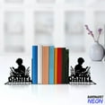 thumbnail image 2 of Handmadetneonsign Boy Reading Metal Bookends, Bookworm Name Bookend, Book Lover Table Bookshelf Home Decor 76695, 2 of 4