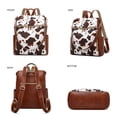 thumbnail image 2 of Makes Mochila Monedero para Mujer Bolso de Viaje de Cuero PU Bolso de diseño Convertible con Monedero 2 Piezas, 2 of 5