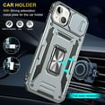 thumbnail image 5 of Designed for iPhone 15 Case Silvery,with Camera Cover and Kickstand,[Military-Grade Protection Case],Case for iPhone 15-6.1inch, 5 of 12