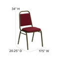 thumbnail image 4 of Flash Furniture HERCULES Series Trapezoidal Back Stacking Banquet Chair in Burgundy Fabric - Gold Vein Frame, 4 of 13