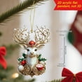 thumbnail image 6 of Luoshdecor Christmas Deer Decoration Tree Hanging Ornament, Acrylic Holiday Party Gifts 3.1 in, 6 of 7