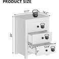 thumbnail image 6 of AWQM Nightstand, 3 Drawers Dresser for Bedroom, Modern Bedside Sofaside Cabinet, End Table with Storage, Night Stand for Bedroom, Closet, Entryway, College Dorm, White, 6 of 6