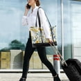 thumbnail image 5 of FORMRS Canvas Laptop Tote Bag for Women with 15.6" Computer Compartments Shoulder Handbag, Yellow Floral, 5 of 7