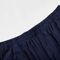 thumbnail image 4 of Womens Bermuda Shorts Breathable Cotton Linen Elastic Waistband Pockets Knee Length Bermuda Long Shorts for Women, 4 of 7