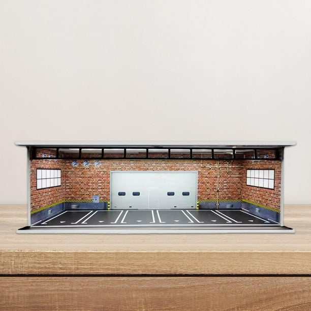 Bunblic 1:64 Garage Display Case Vehicle Scene Toy Lighted