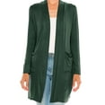 thumbnail image 4 of Women's Casual Open Front Long Sleeves Loose Fit Side Pockets Cardigan, 4 of 6