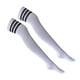 thumbnail image 4 of Calcetines largos sexis con rayas y brillos hasta la rodilla para mujer Blanco con rayas negras, 4 of 8