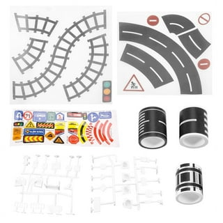 Play Road Tape for Toy Cars Trains 6-Pack Black Car Track Tape