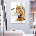 thumbnail image 3 of Elephant Stock Fox And Friend Wall Art - Vertical Multi Panel Canvas - Living Room Wall Decor - Animal Multi Panel - White And Orange Decor By Carol Robinson - 48" x 74", 3 of 8