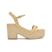Nine West Womens Rivva Woven Ankle Heels
