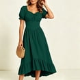 thumbnail image 5 of Renaissance Costume Women High Low Corset Dress Cottagecore Puff Sleeve Ruffles Fairy Dress, 5 of 9