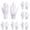 White 6PCS, variant on WUSUOWEI 1 Pairs White Gloves Lightweight UniformParade Cotton Gloves CoinJewelry Inspection Glove Prom Party Gloves for Wedding Party Supplies