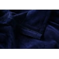 thumbnail image 6 of Terry Cotton Hooded Unisex Teenagers and Petites Bathrobe - Navy, XLarge, 6 of 6